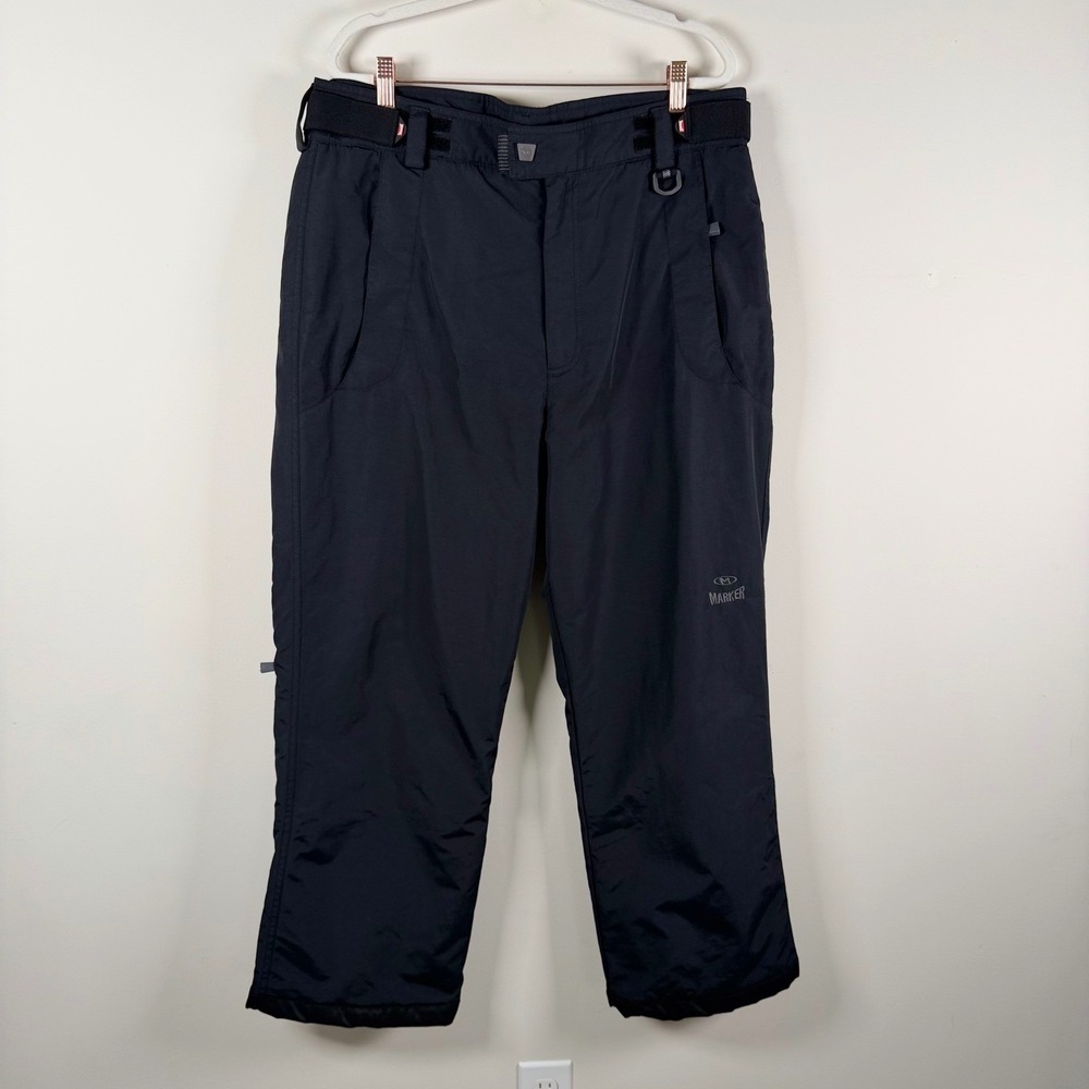 Marker Mens Black Insulated Ski Snowboard Pants Size Large x 28" Inseam